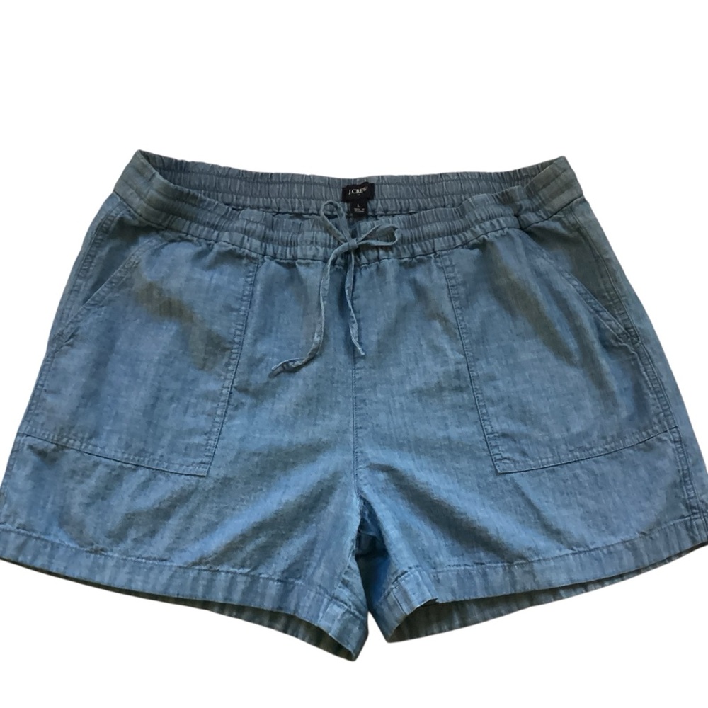 J. Crew Chambray Cotton Shorts Misses size L